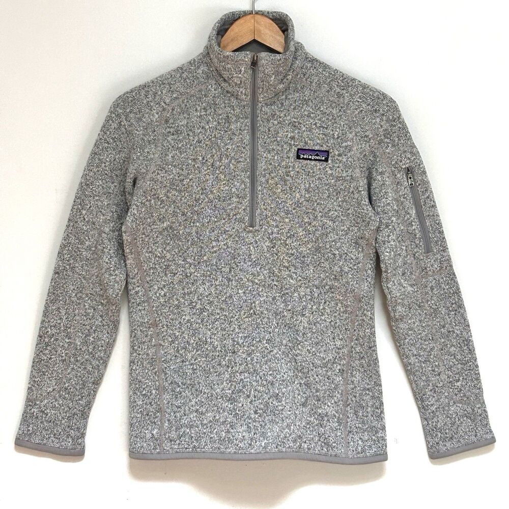 Patagonia Better Sweater 1/4 Zip Fleece Pullover Gray XS Women Outdoor Gorpcore